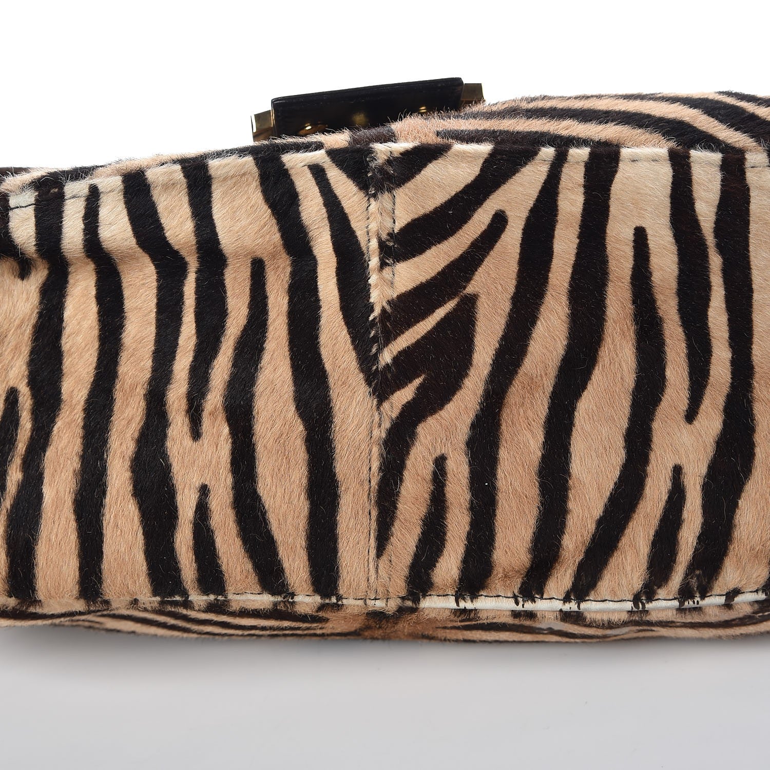 Fendi Calf Hair Zebra Print Mama Baguette Brown 289606 – FASHIONPHILE