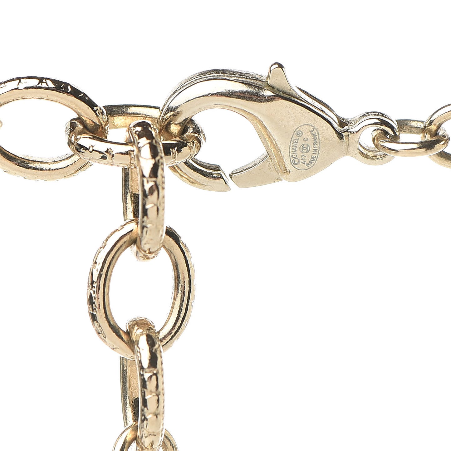 Graduated Pearl CC Long Necklace Gold