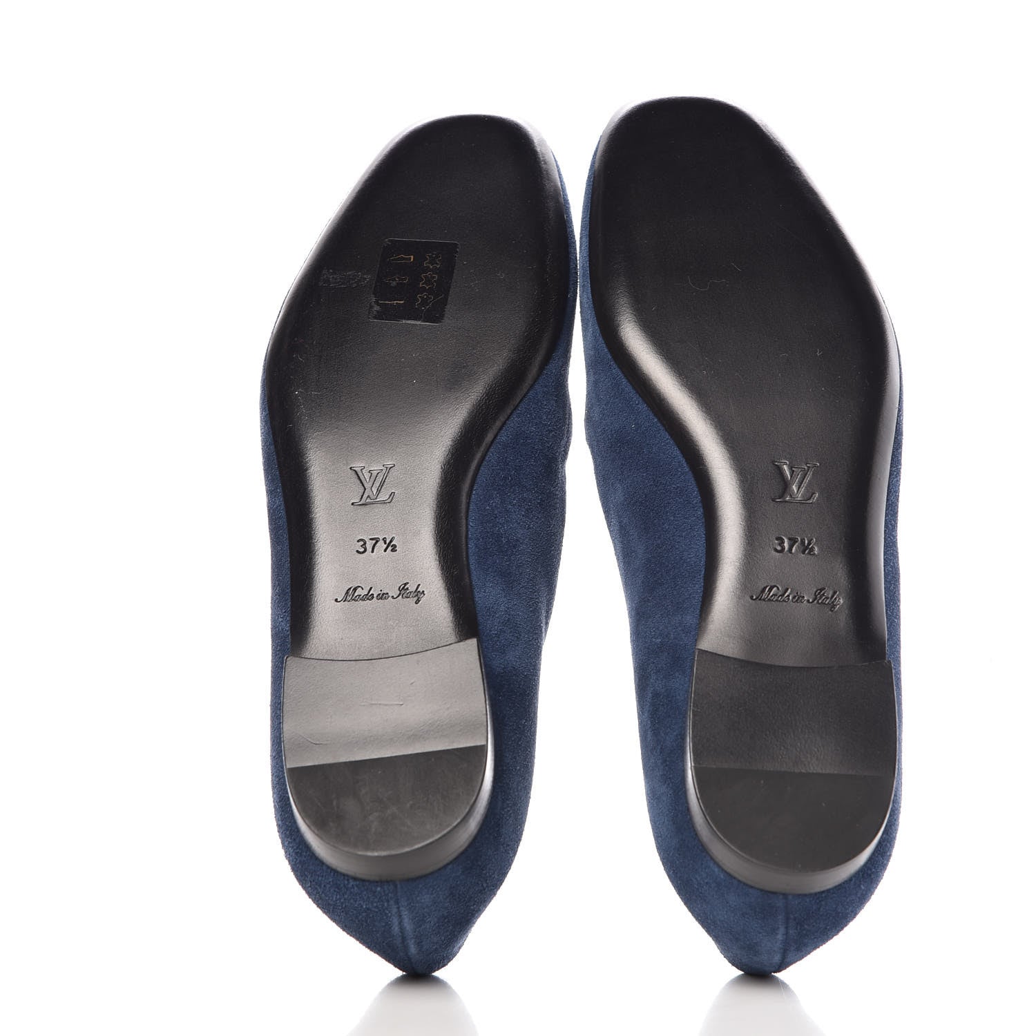 Louis Vuitton Suede Schoolgirl Flat Slippers 37.5 Blue 5 of 9