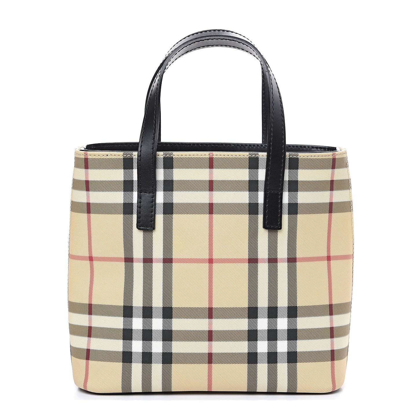 House Check Small Tote Black