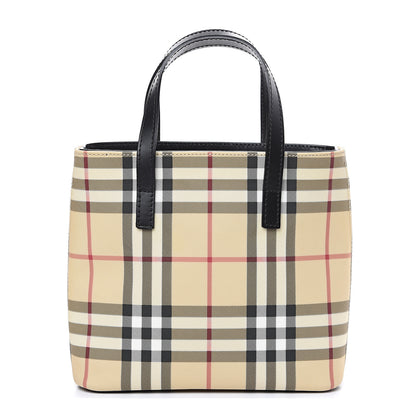 Burberry House Check Small Tote Black 1 of 8