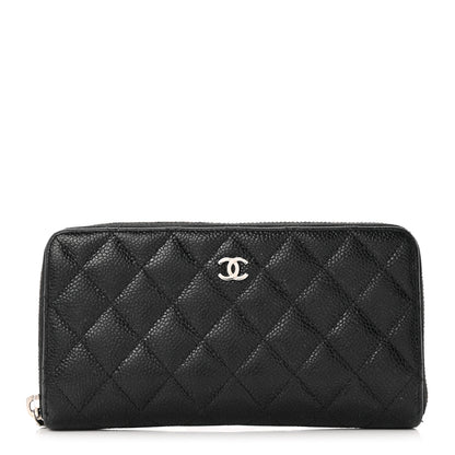 Chanel Caviar Quilted Large Gusset Zip Around Wallet Black 1 of 13