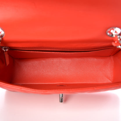 Chanel Lambskin Quilted Mini Rectangular Flap Red 5 of 12