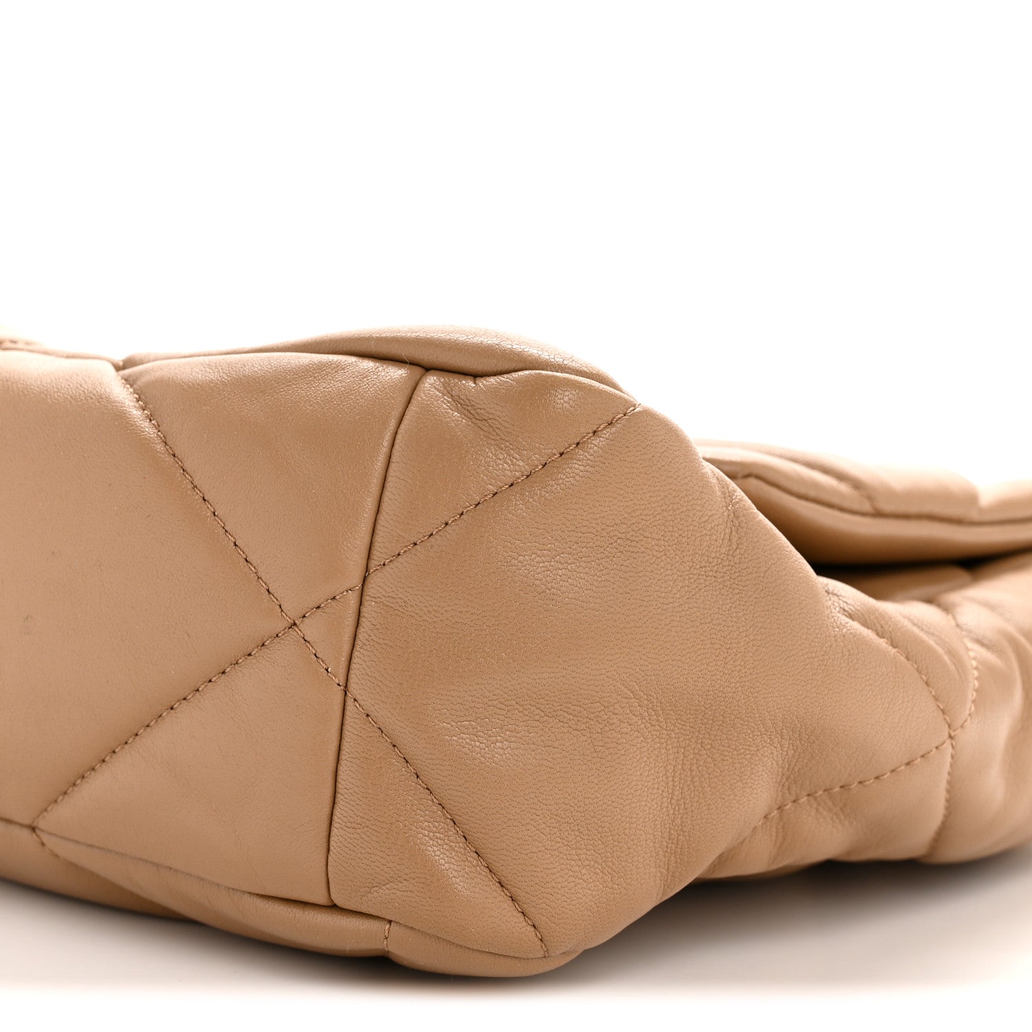 Chanel Lambskin Quilted Large Chanel 19 Flap Beige 10 of 11
