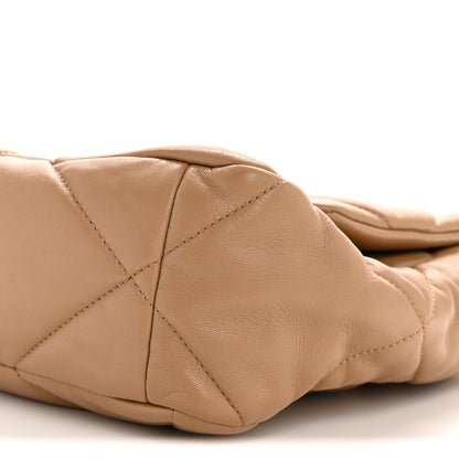 Chanel Lambskin Quilted Large Chanel 19 Flap Beige 10 of 11