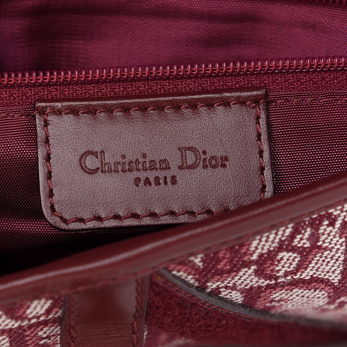 Monogram Double Saddle Bag Burgundy