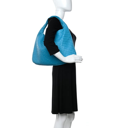 Bottega Veneta Nappa Intrecciato Large Veneta Hobo Turquoise 2 of 10