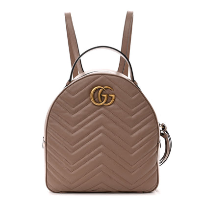 Gucci Calfskin Matelasse GG Marmont Backpack Porcelain Rose 1 of 13