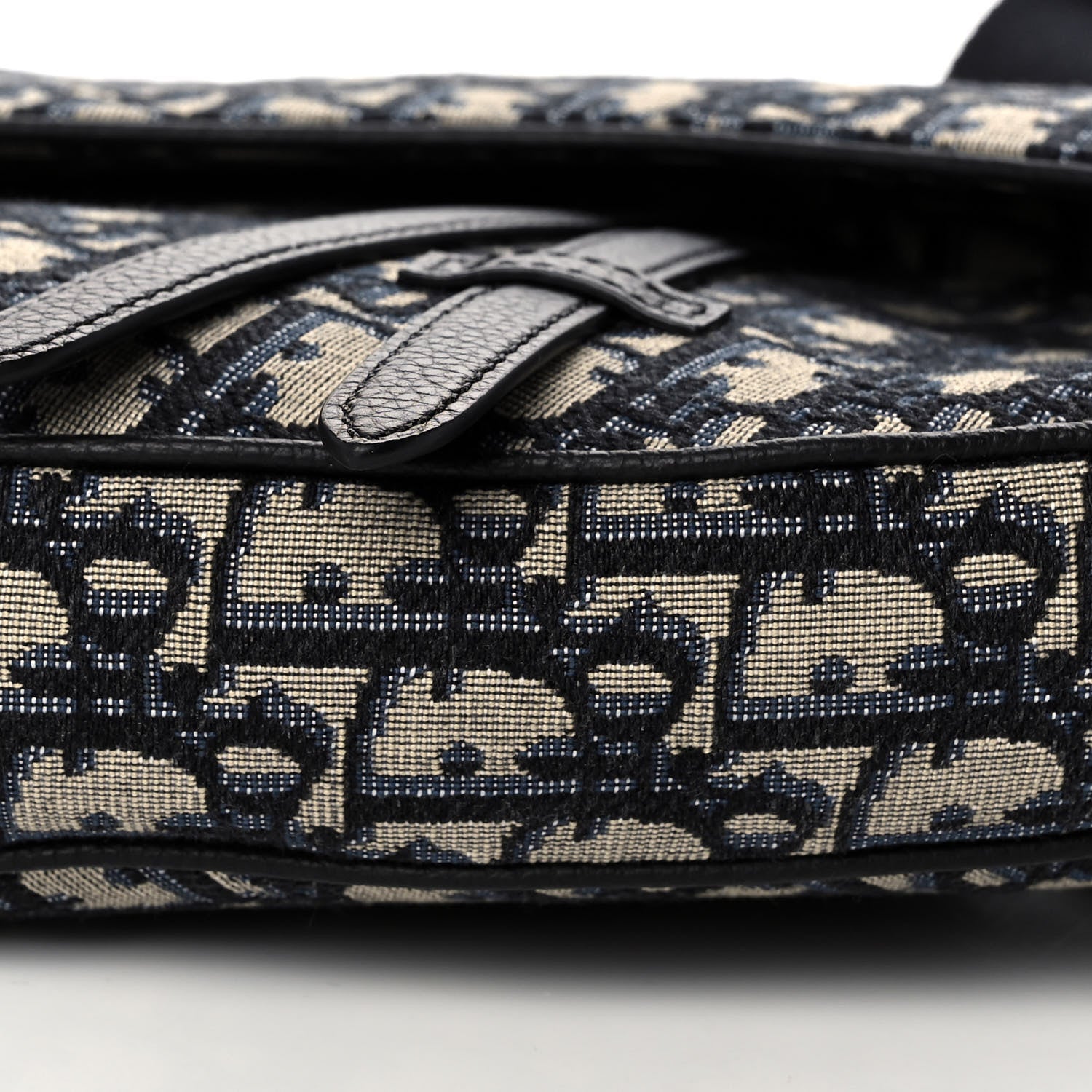 Christian Dior Oblique Mens Saddle Bag Blue 11 of 14