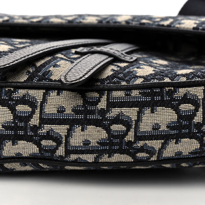 Christian Dior Oblique Mens Saddle Bag Blue 11 of 14