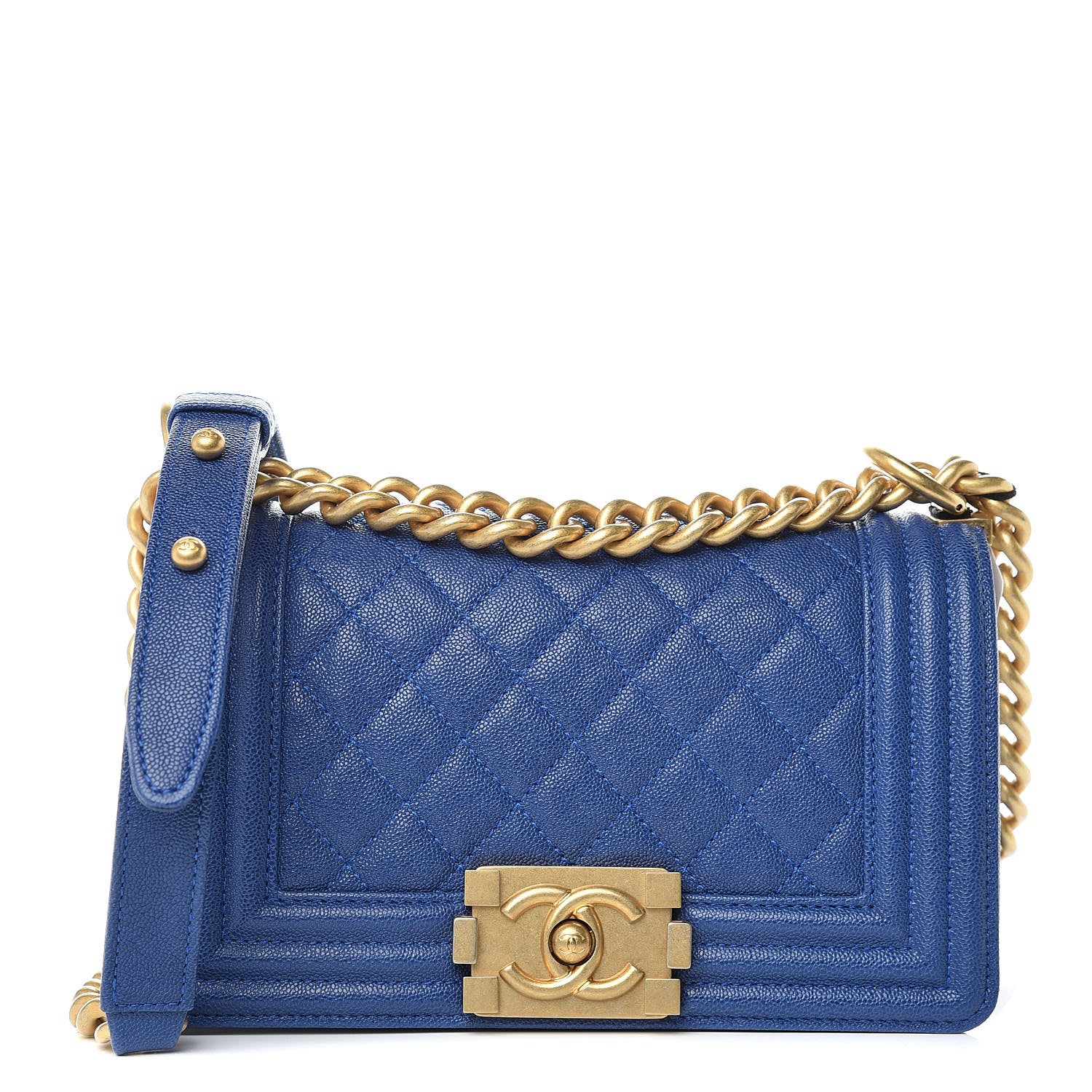 Chanel Caviar Quilted Small Boy Flap Dark Blue 1 of 9