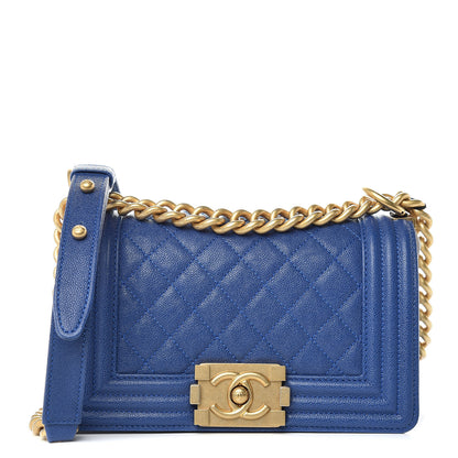Chanel Caviar Quilted Small Boy Flap Dark Blue 1 of 9