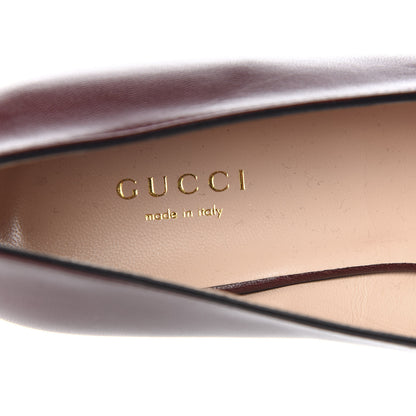 Gucci Malaga Kid Womens GG Marmont Loafers 37.5 Vintage Bordeaux 8 of 10