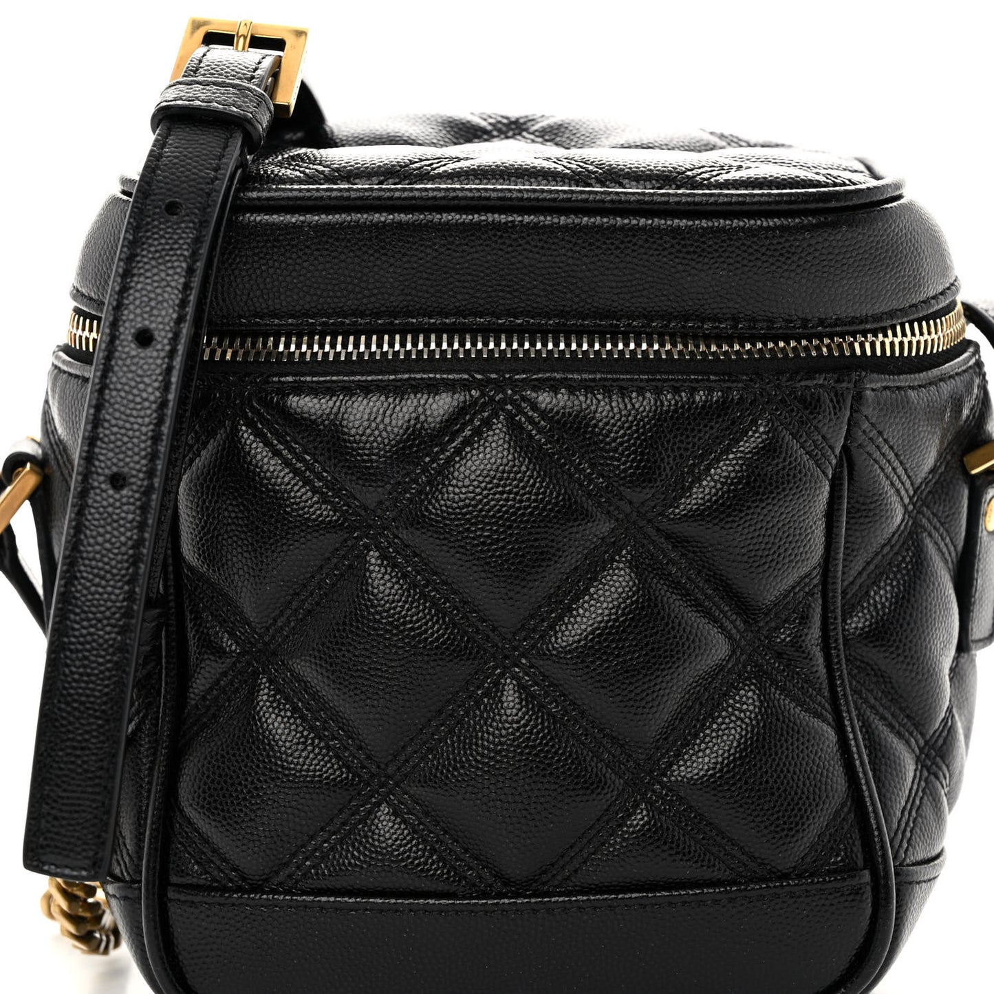 Grain de Poudre Quilted 80's Vanity Bag Black
