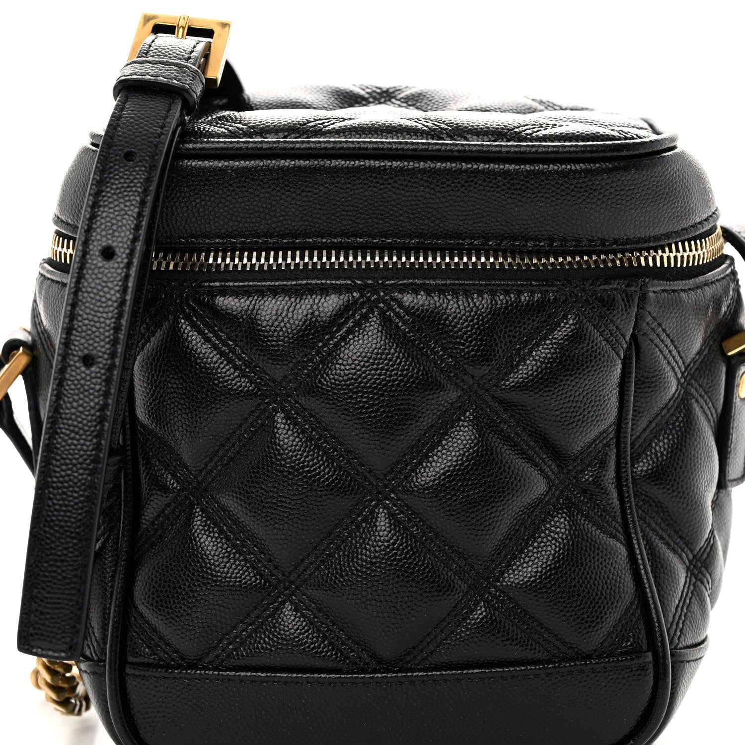 Saint Laurent Grain de Poudre Quilted 80's Vanity Bag Black 7 of 9