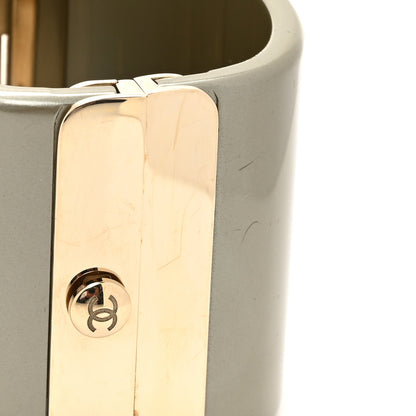 Chanel Resin CC Cuff Golden Pearly Beige 6 of 6