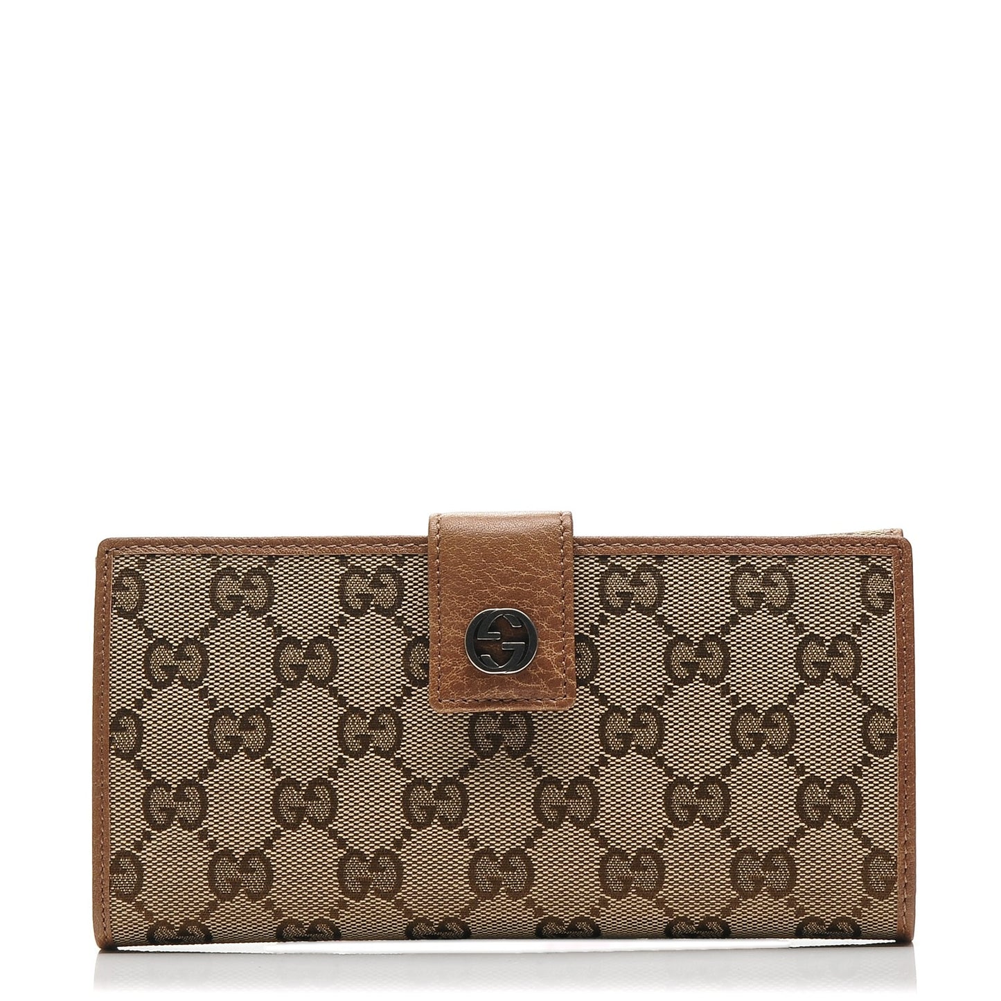 Monogram Old Libeccio Miss GG Continental Wallet Beige Ebony Light Brown