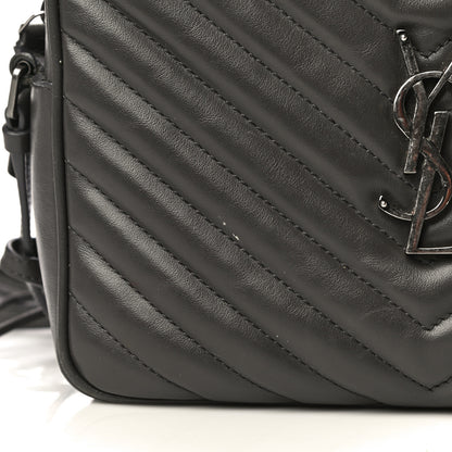Saint Laurent Calfskin Matelasse Monogram Lou Camera Bag Sea Pebble 16 of 18