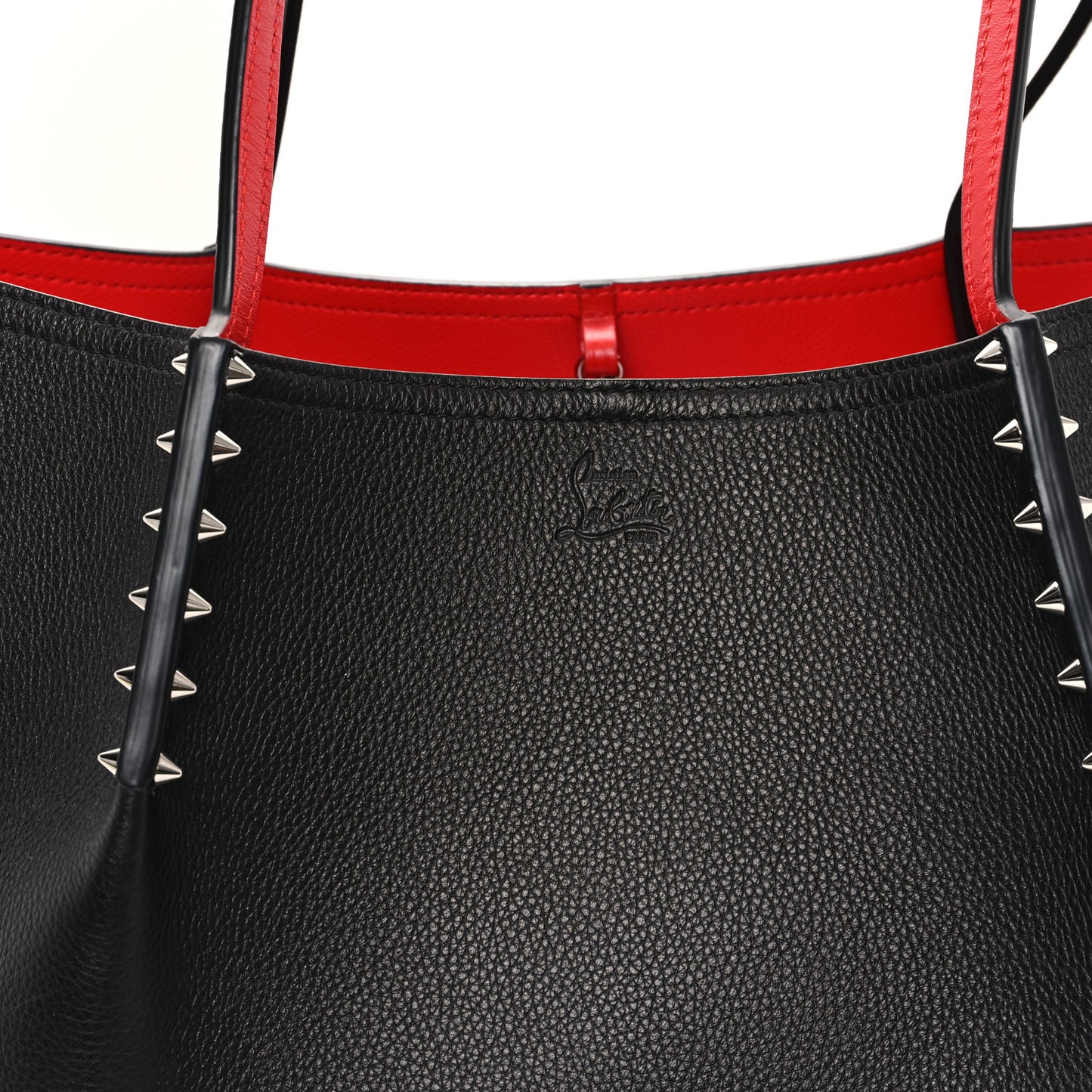 Calfskin Spiked Large Cabarock Shopper Tote Black