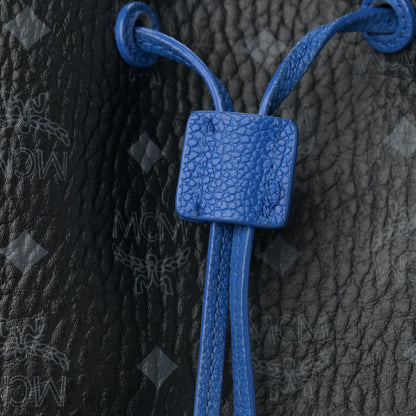MCM Visetos Kira Drawstring Bag Black Blue 12 of 14