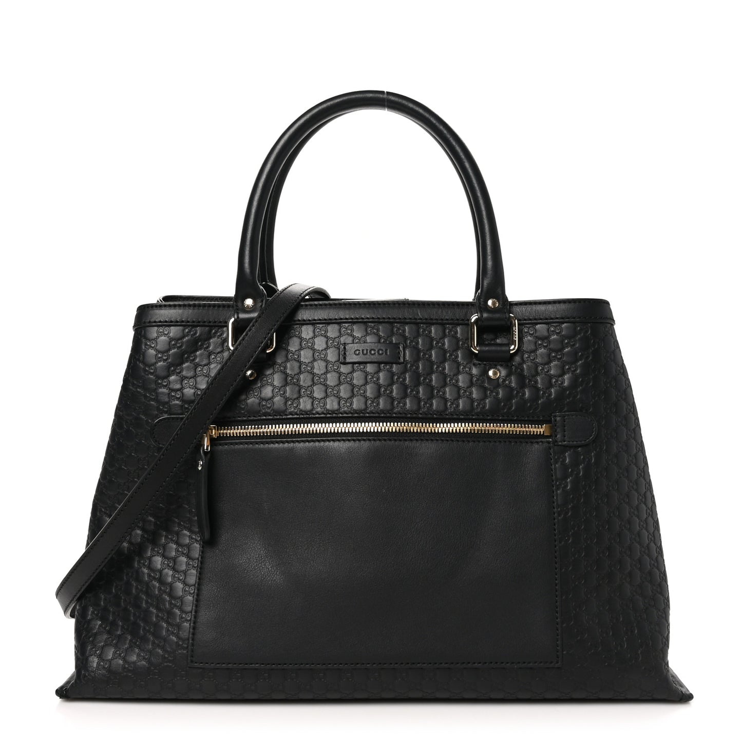 Soft Microguccissima Medium Tote Black