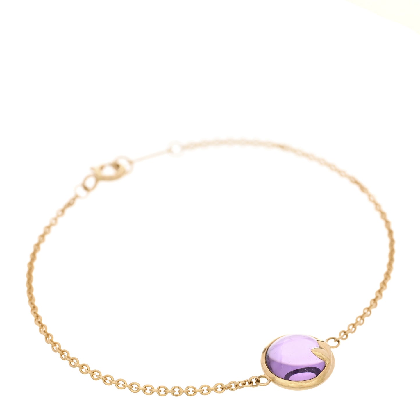 18k Yellow Gold Amethyst Paloma Picasso Olive Leaf Bracelet