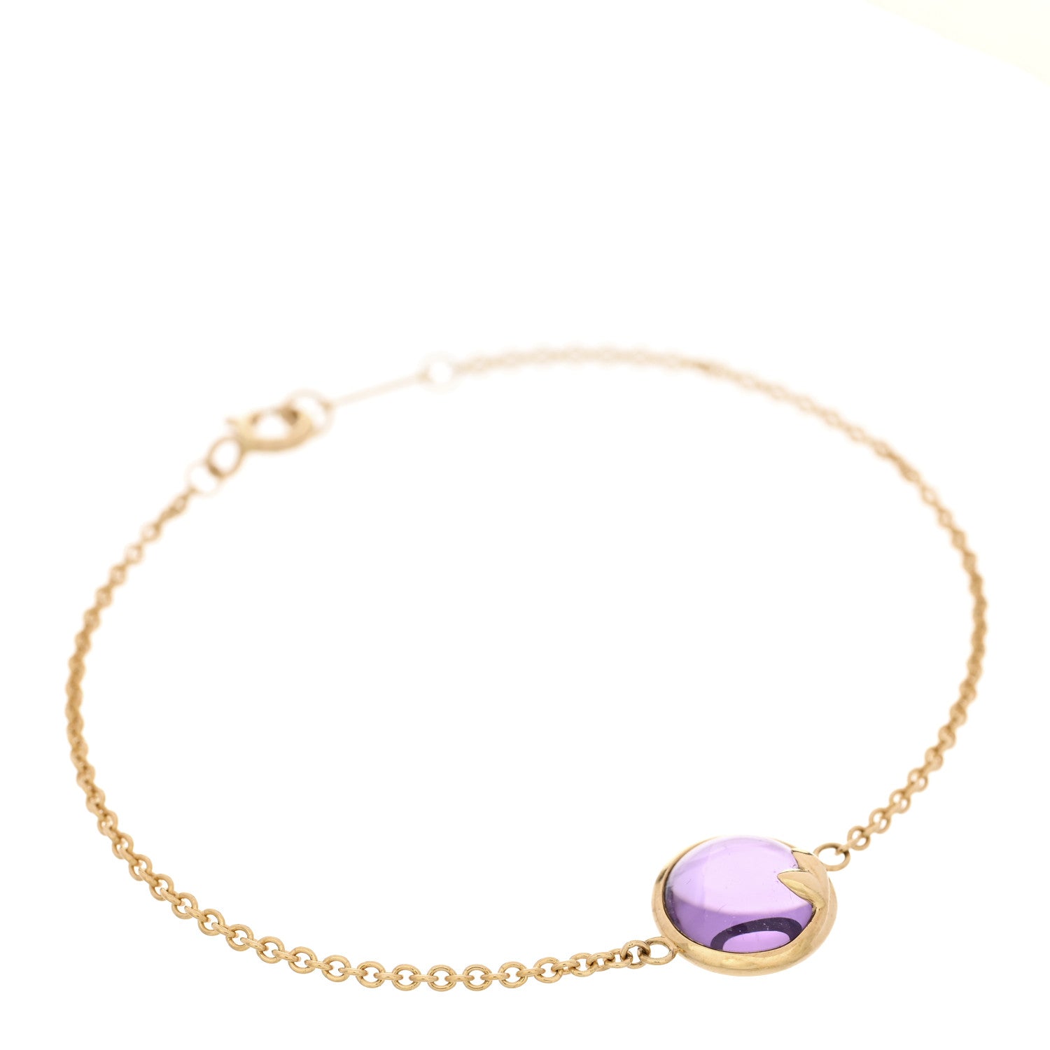 Tiffany 18k Yellow Gold Amethyst Paloma Picasso Olive Leaf Bracelet 1 of 4
