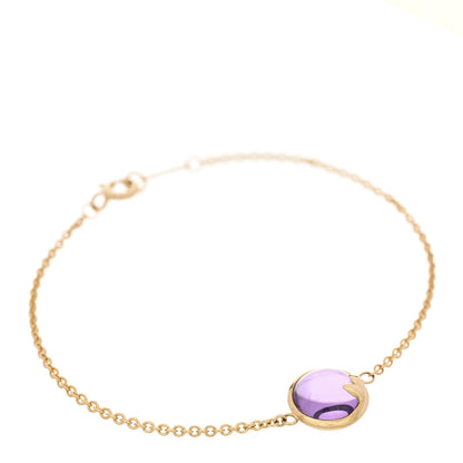 Tiffany 18k Yellow Gold Amethyst Paloma Picasso Olive Leaf Bracelet 1 of 4