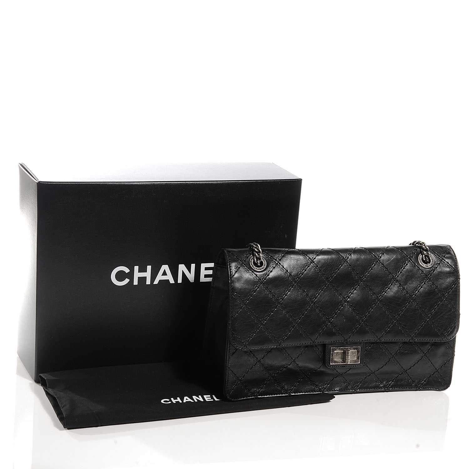 Chanel Calfskin CC Crave Reissue Jumbo Flap Black 5 of 8