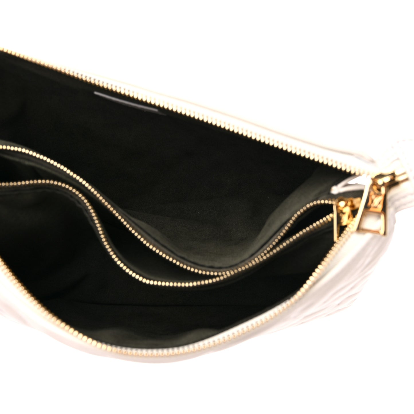 Lambskin Embossed Monogram Coussin PM Beige Cream