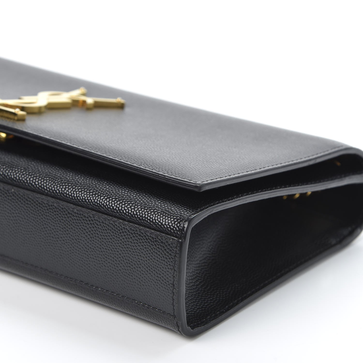 Saint Laurent Grain De Poudre Medium Classic Monogram Kate Satchel Black 6 of 9