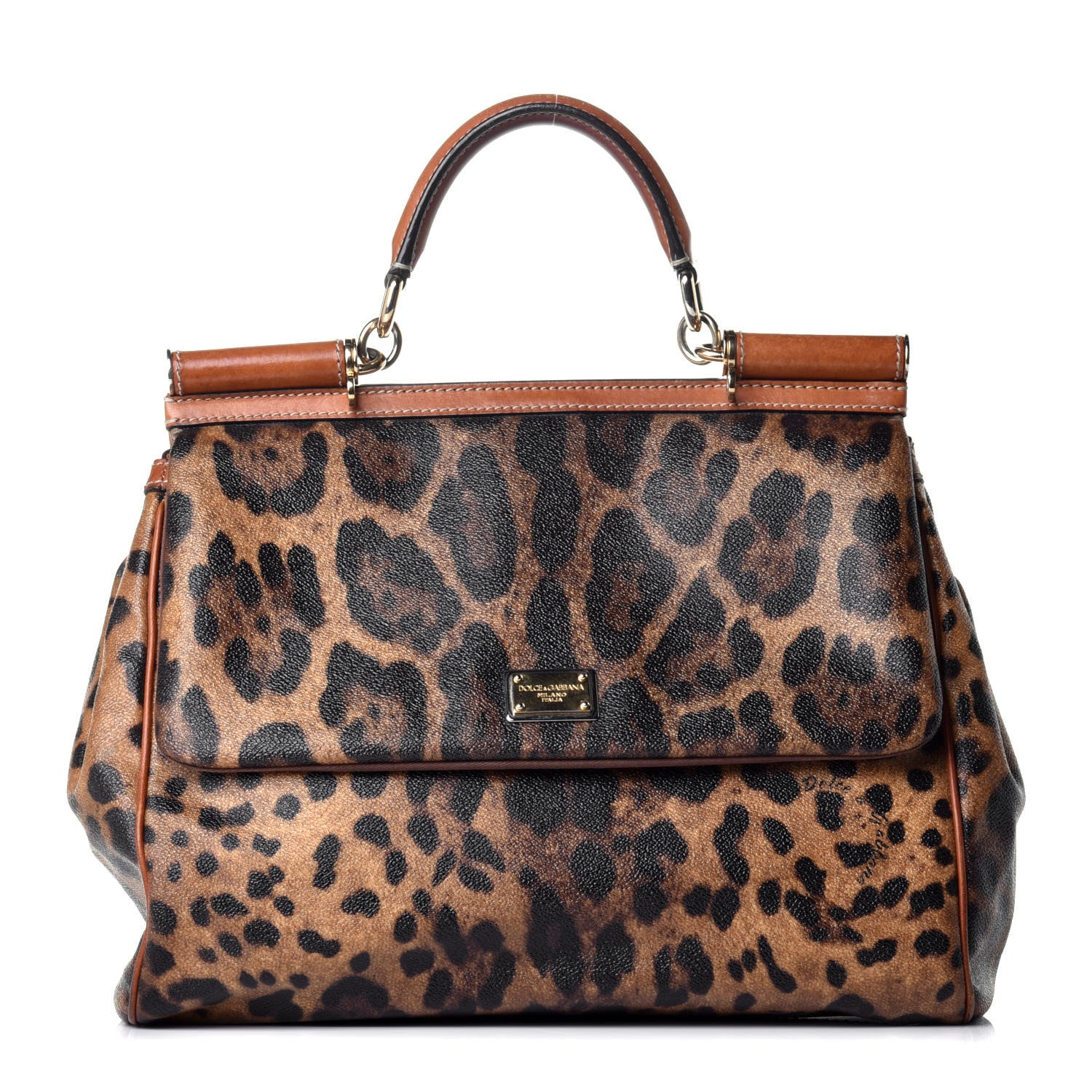 Dolce & Gabbana Leo Crepe Large Miss Sicily Satchel Naturale 1 of 8