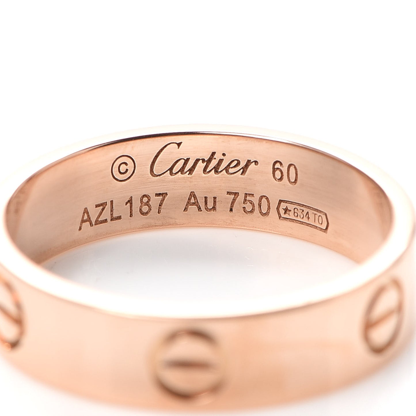 18K Pink Gold 5.5mm LOVE Ring 60 9