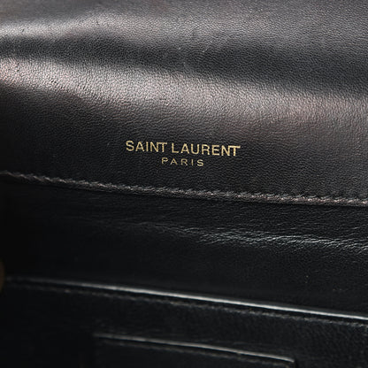 Saint Laurent Patent Matelasse Monogram Large Vicky Chain Bag Black 6 of 8