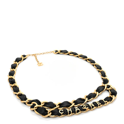 Chanel Calfskin Woven 90s Icon CC Belt Black 1 of 5