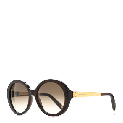 Louis Vuitton Petit Soupcon Rond Sunglasses Z0490W Brown Glitter 1 of 9