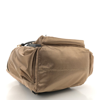 Burberry Metallic Satin Nylon Medium Rucksack Backpack Gold 4 of 12