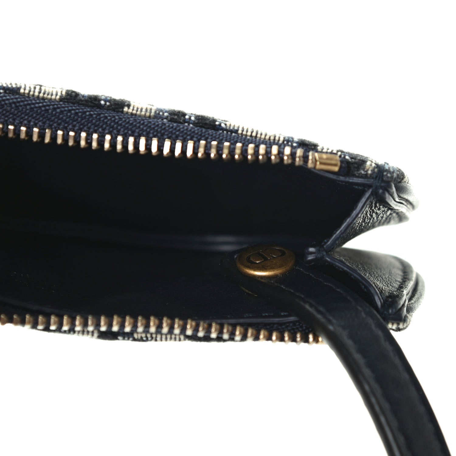 Christian Dior Oblique Saddle Coin Purse Blue 3 of 3