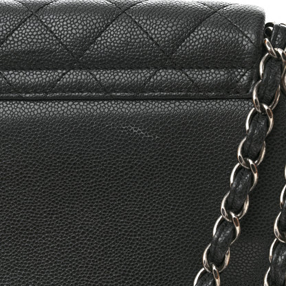 Chanel Caviar Quilted CC Accordion Shopping Bag Black 12 of 12