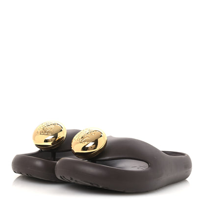 Loewe Foam Rubber Paula's Ibiza Pebble Toe Post Sandals 37 Shitake 4 of 12