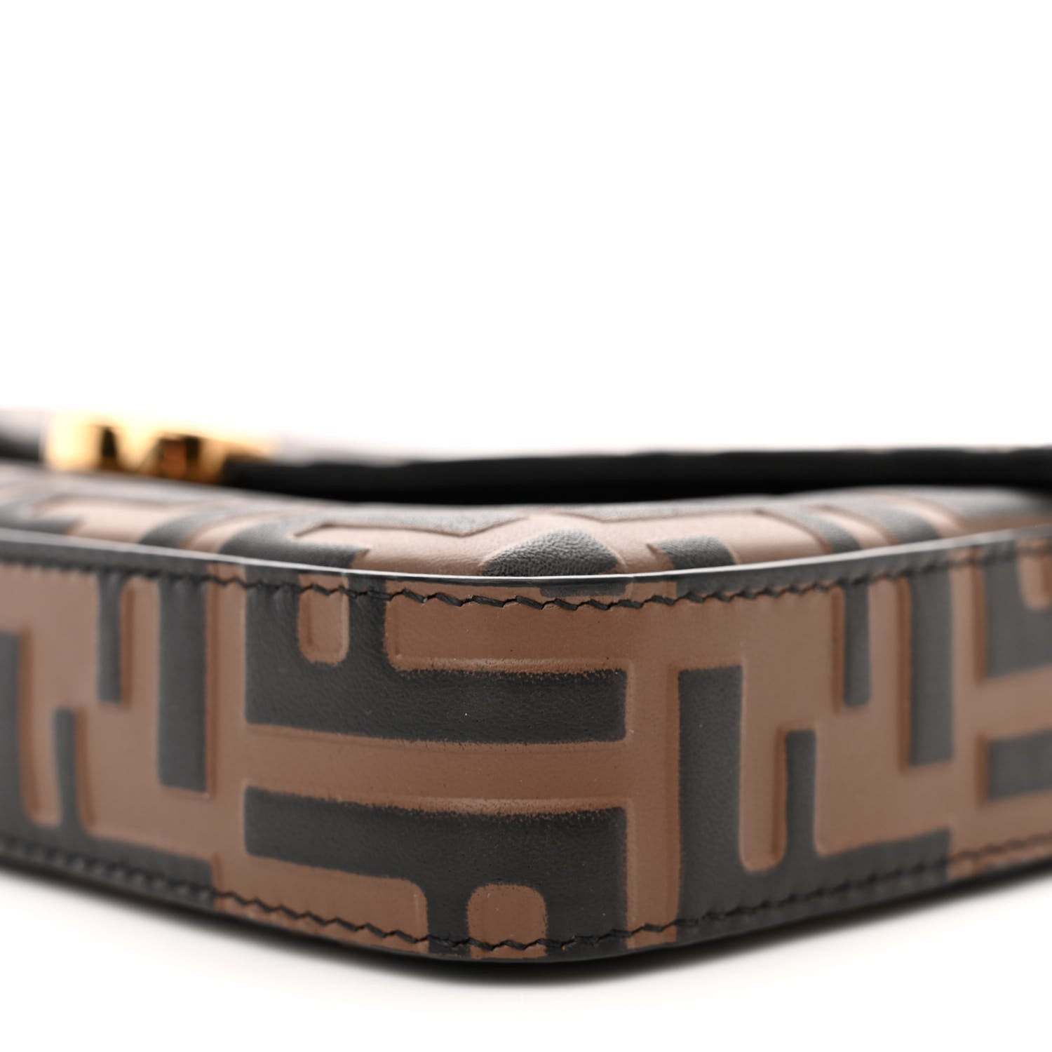 Fendi Vitello Soft F is Fendi Bi-Color FF 1974 Embossed Envelope Wallet On Chain with Pouches Maya Black 11 of 13
