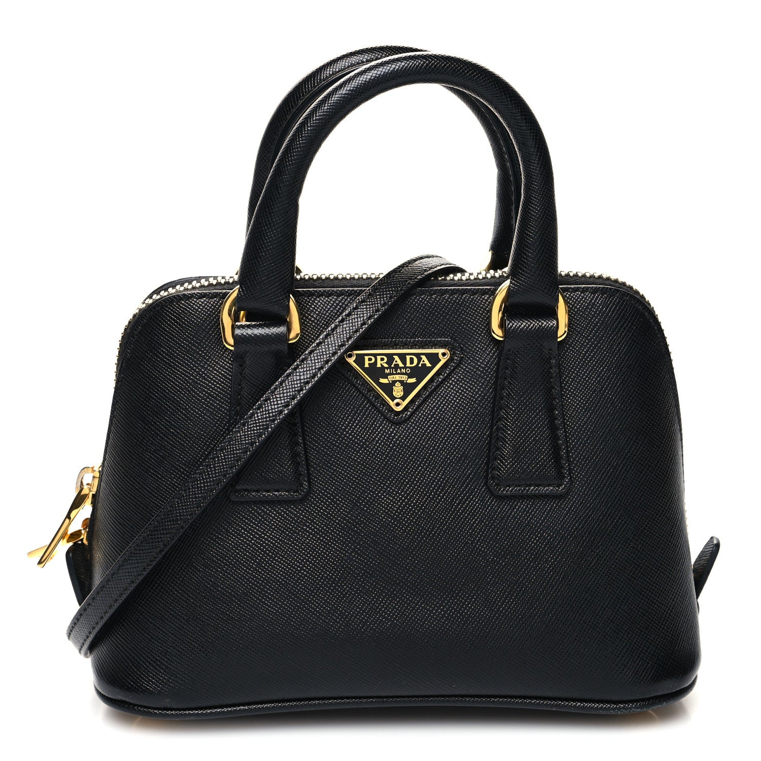 Prada Saffiano Lux Mini Promenade Tote Black 1 of 9