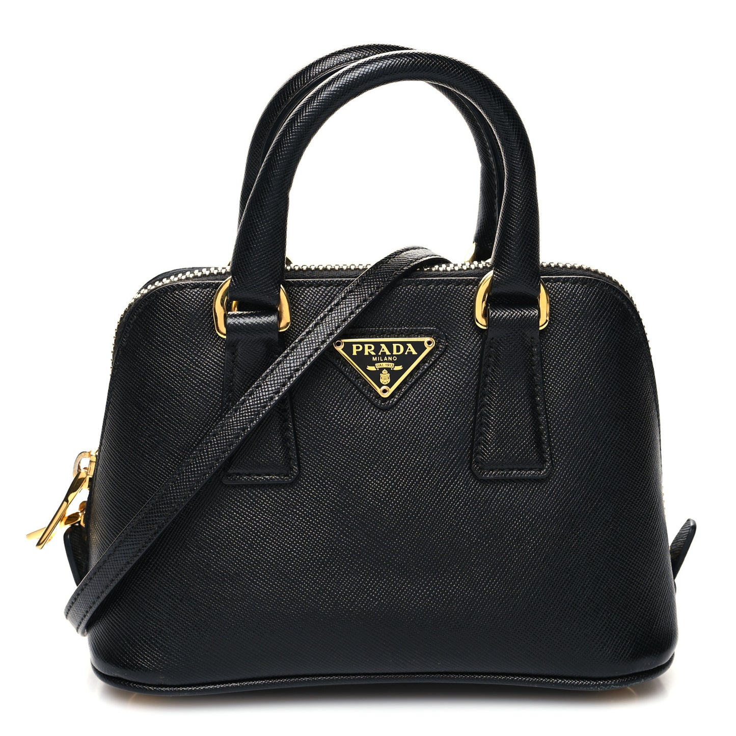 Saffiano Lux Mini Promenade Tote Black