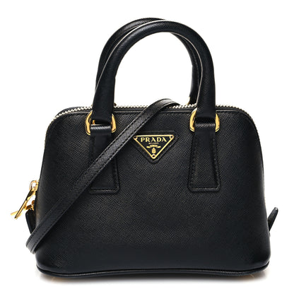 Prada Saffiano Lux Mini Promenade Tote Black 1 of 9