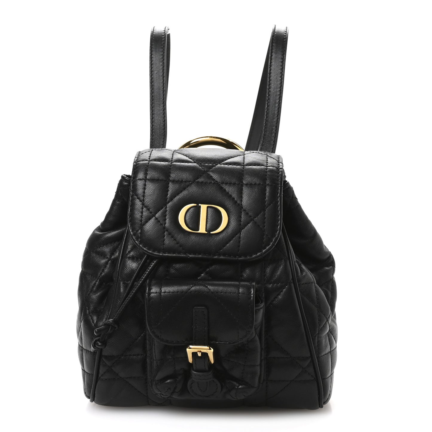 Lambskin Macrocannage Small Caro Backpack Black