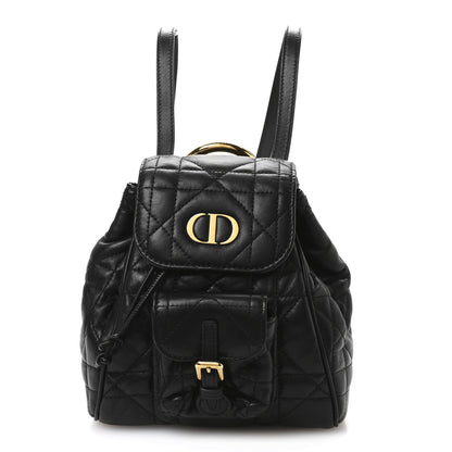 Christian Dior Lambskin Macrocannage Small Caro Backpack Black 1 of 10