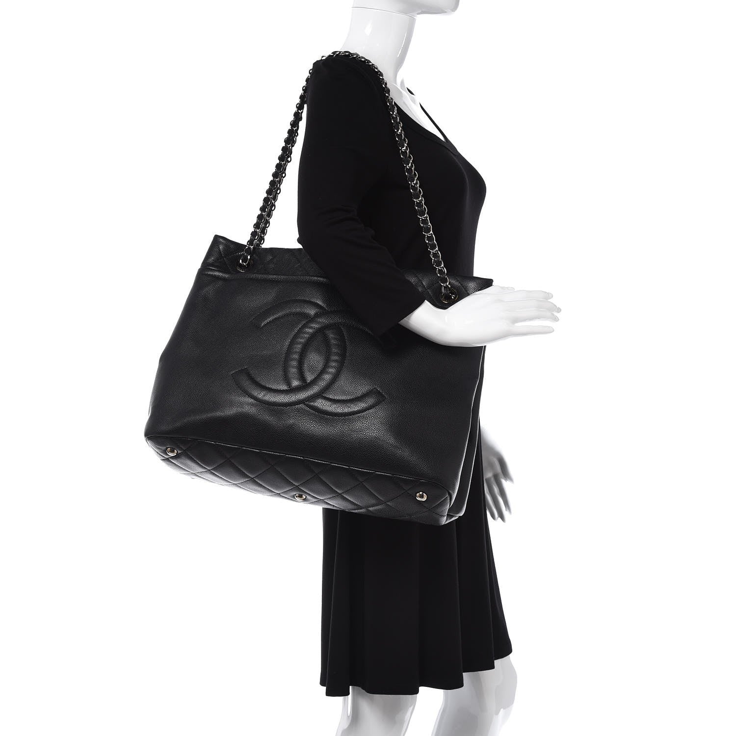 Chanel Caviar Timeless CC Soft Tote Black 2 of 8