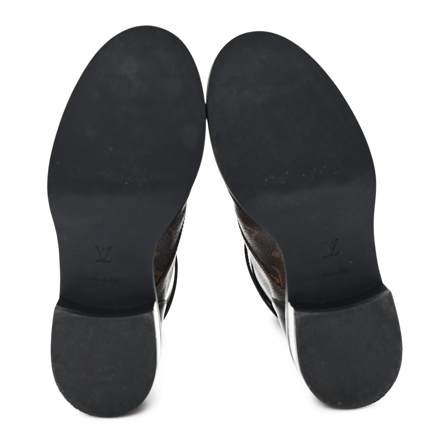 Louis Vuitton Calfskin Monogram Wonderland Flat Ranger Boots 38 Black 6 of 10