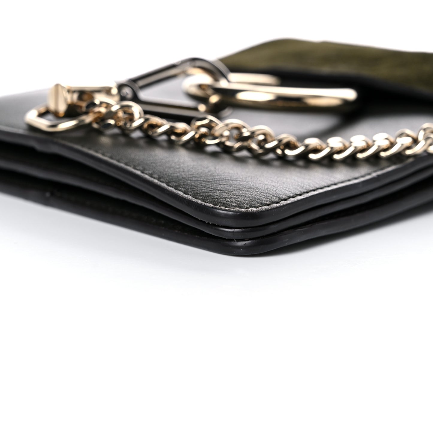 Suede Calfskin Mini Faye Bracelet Bag Forest Green