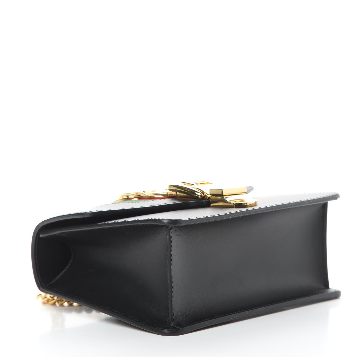 Gucci Calfskin Mini Sylvie Chain Shoulder Bag Black 4 of 15